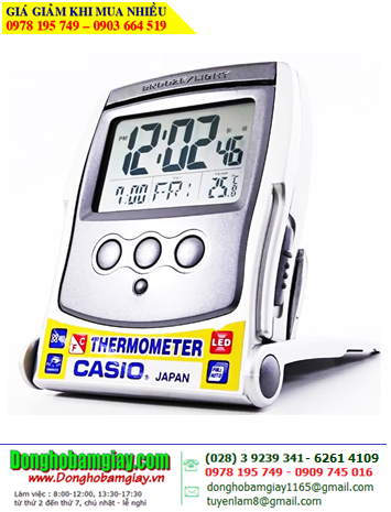 Casio PQ-65S-8DF; Đồng hồ Báo thức Casio PQ-65S-8DF, báo nhiệt độ /Bảo hành 01 năm 